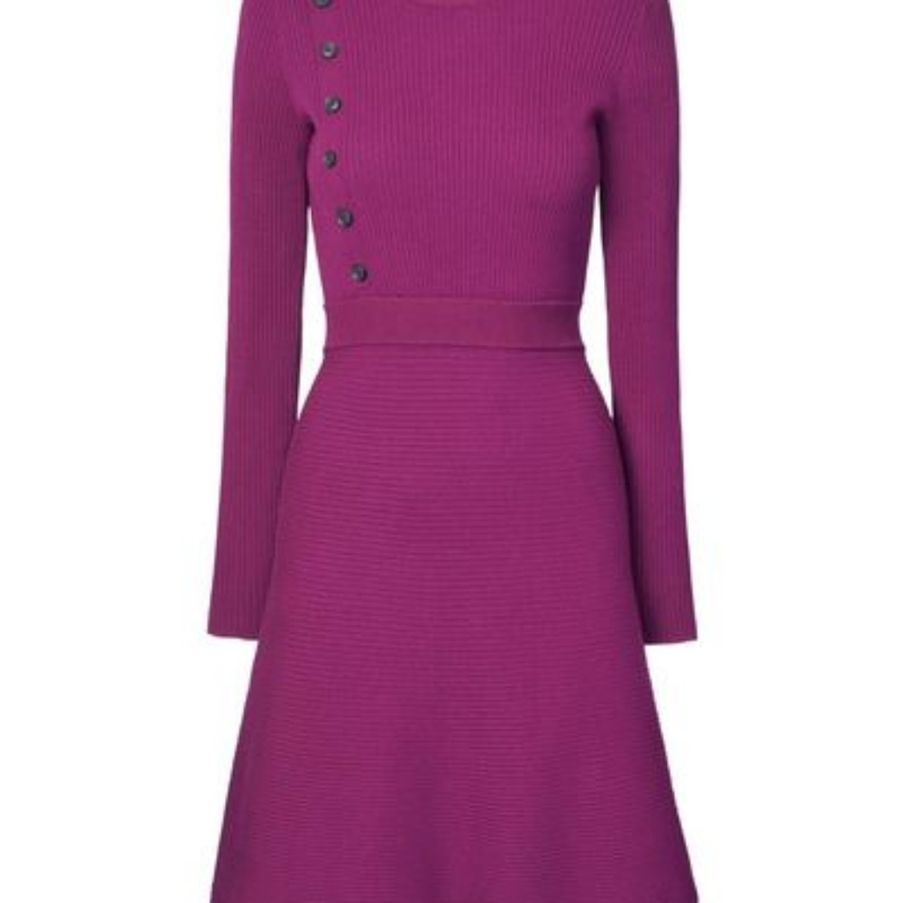 Banana Republic Plum Ribbed Sweaterdress, XS